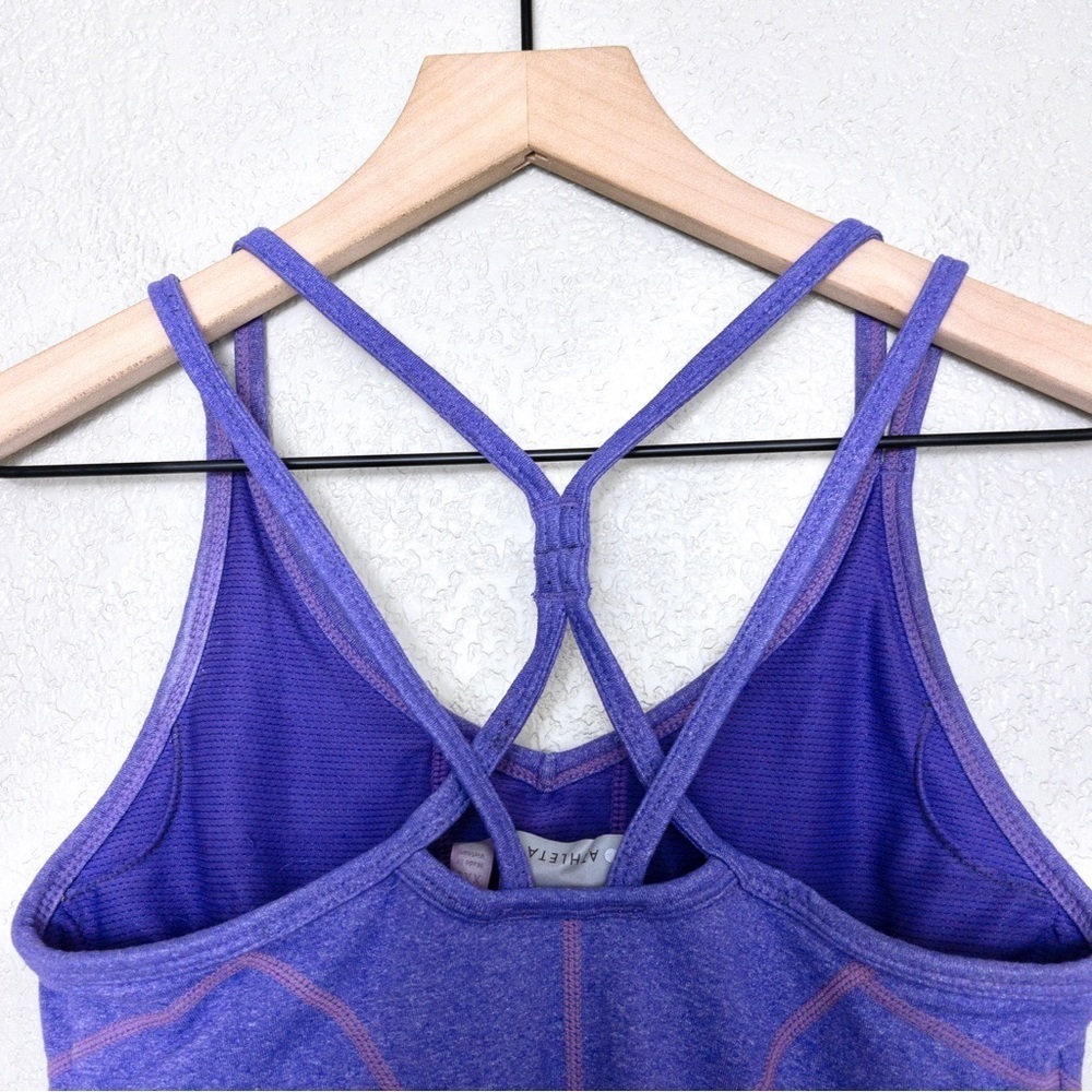 Athleta Empowerment Strappy Back Tank XXS Purple Yoga Athletic Sporty - Picture 6 of 8